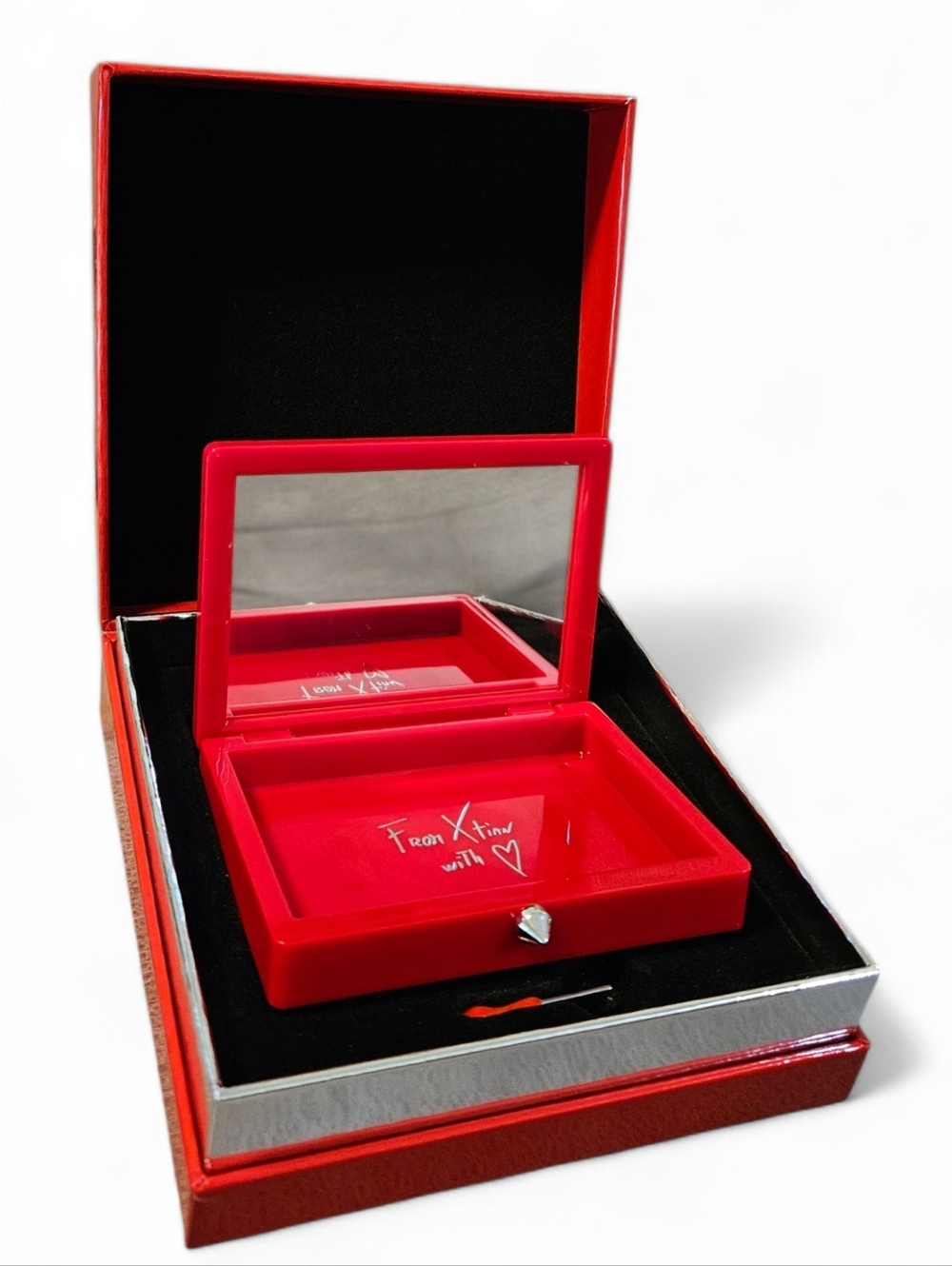 Christian Louboutin Red Spiked Display / Refillable / Gift Box ~ Never Used